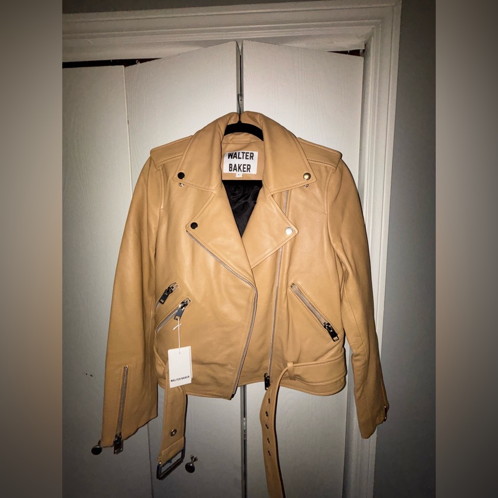 Walter Baker Tan Leather Jacket - Picture 4 of 9